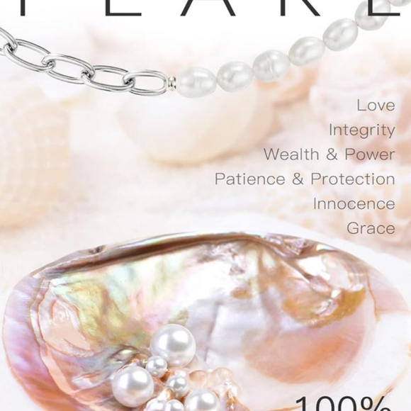 NWOT Genuine pearl choker necklace - Picture 2 of 3